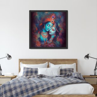 Radha Krishna Framed Art
