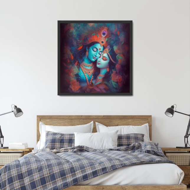 Radha Krishna Framed Art (Bedroom)