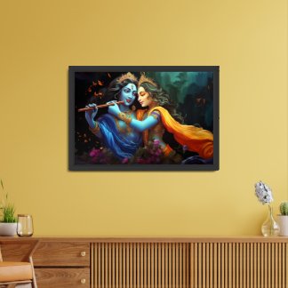 Radha Krishna Framed Art