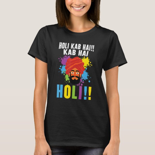 Radha Krishna Hinduism Hindu Buddhist Holi Festiva T-Shirt (Front)