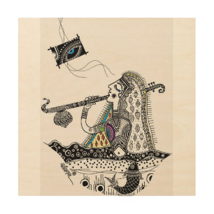 Radha Krishna Indian Madhubani art