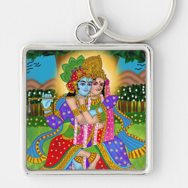 Radha Krishna Keychain (Front)