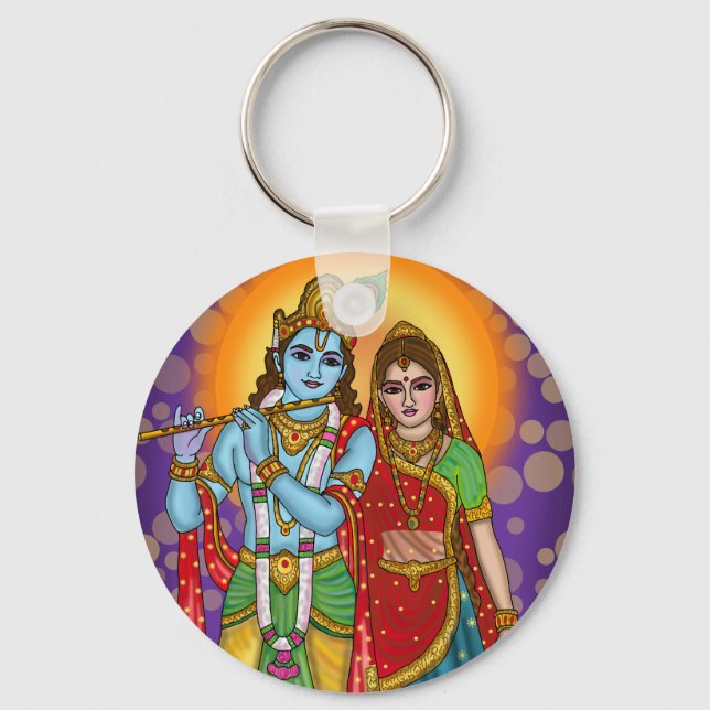 Radha Krishna Keychain (Front)