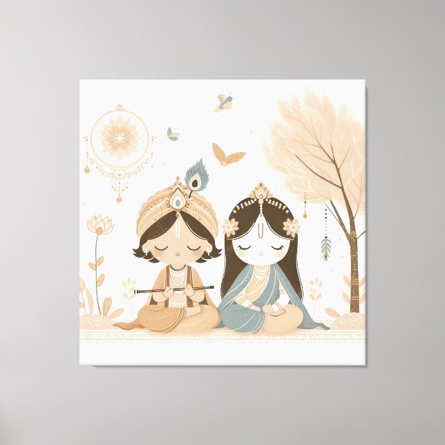 Radha Krishna Mandala Wall Art  (Front)