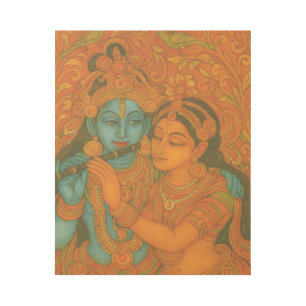 Radha Krishna Mural painting from Kerala Gallery Wrap