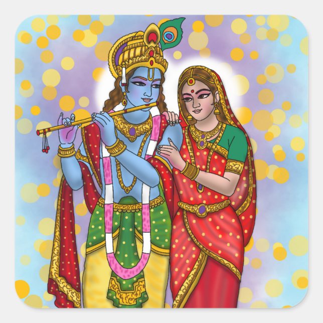 Radha Krishna Sticker (Front)