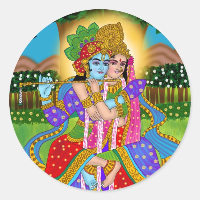 Radha Krishna Sticker (Front)