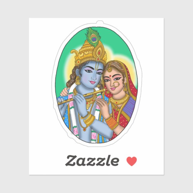 Radha Krishna Sticker (Sheet)