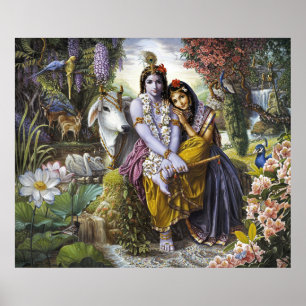 Radha & Krishna -The Divine All-Attractive Couple Poster