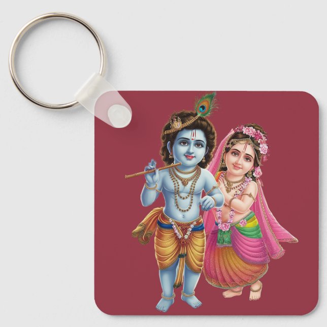 Radha Krishna: The Symbol of Eternal Bond Keychain (Front)