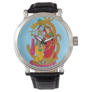 Radha Krishna Wall Clock Watch