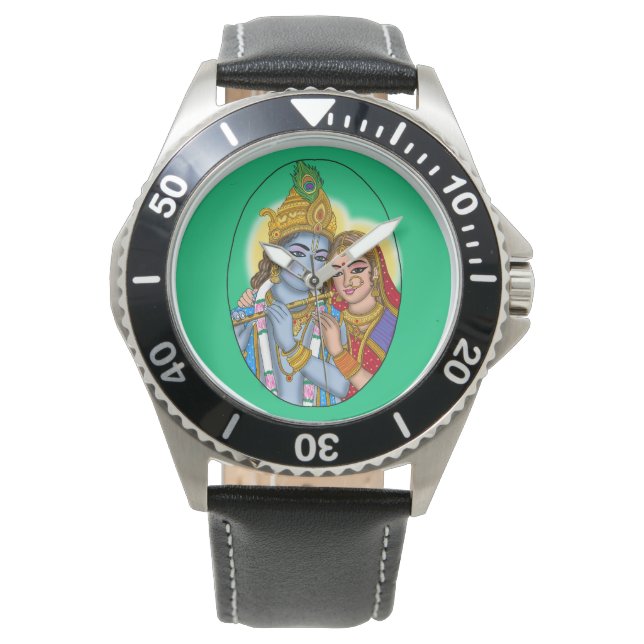 Radha Krishna Wall Clock Watch (Front)