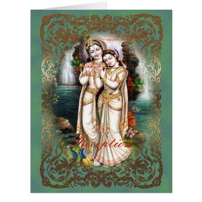 Radha Krishna Wedding Collection - Reception Card (Front)