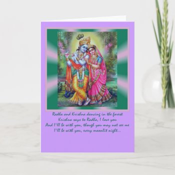 Radha Krishna Words Card by armaiti at Zazzle