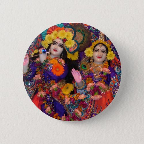 Radha_Krsna Rainbow Button