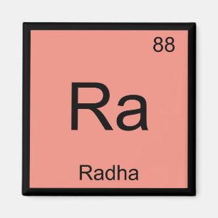 Radha Name Chemistry Element Periodic Table Magnet