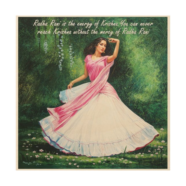 Radha rani Figuretive_Art Wood Wall Art (Front)