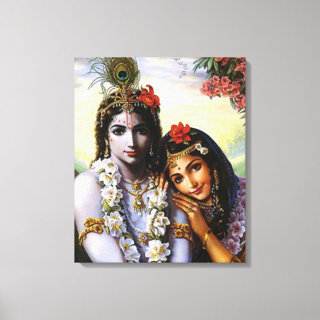 RadhaAndKrishna - Wrapped Canvas Print (Front)