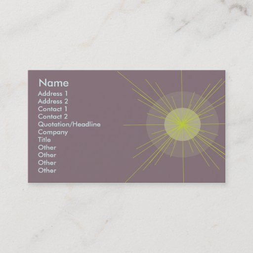 Customizable Radial - Business Business Card