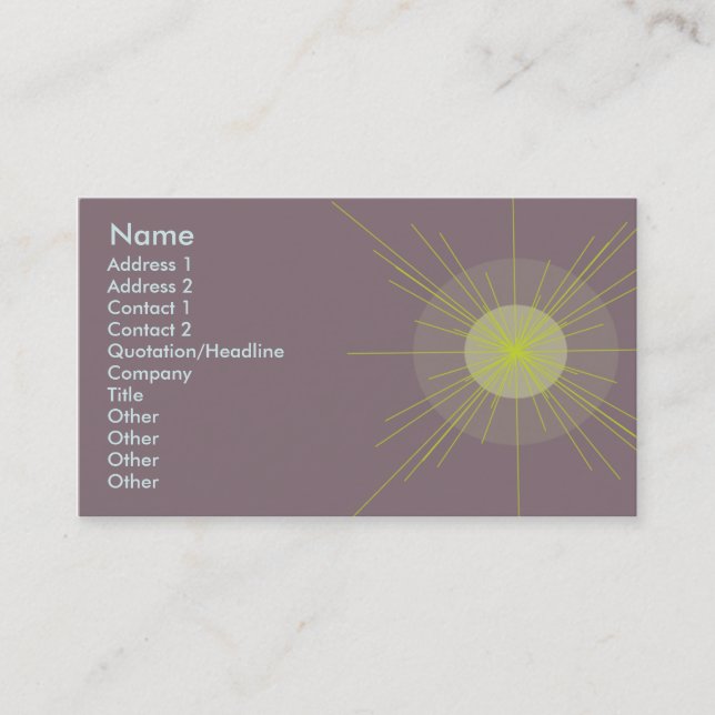 Radial - Business Business Card (Front)