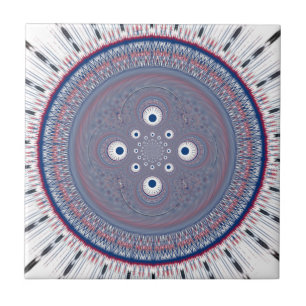 Radial Design Art Print Ceramic Tile