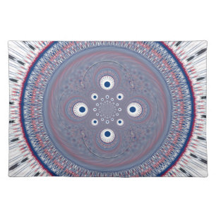 Radial Design Art Print Cloth Placemat