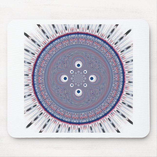 Radial Design Art Print Mouse Pad (Front)