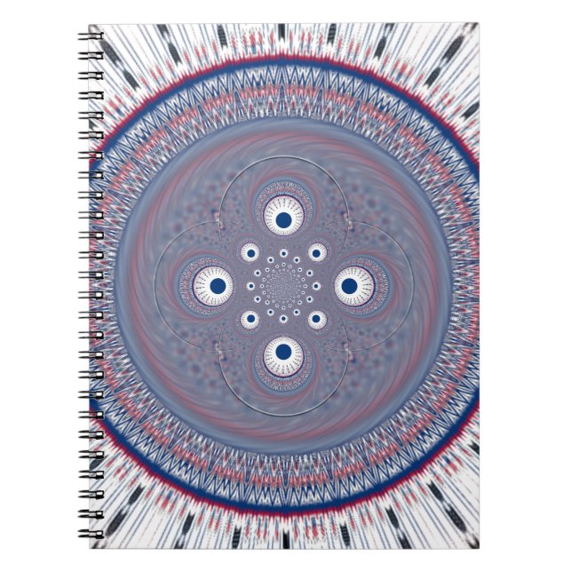 Radial Design Art Print Notebook (Front)