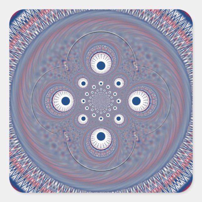 Radial Design Art Print Square Sticker (Front)