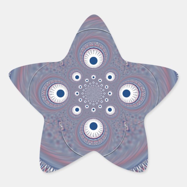 Radial Design Art Print Star Sticker (Front)