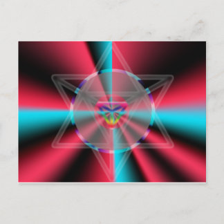 Radial Merkaba Postcard