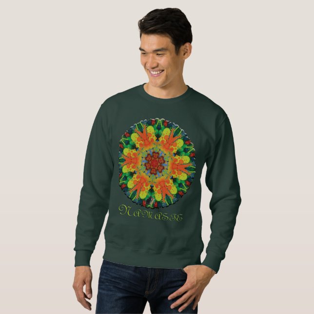 Radial Namaste Kaleidoscope Sweatshirt (Front Full)