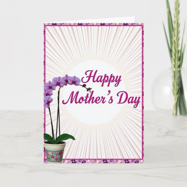 Radial Peach Celebration Card (Front)