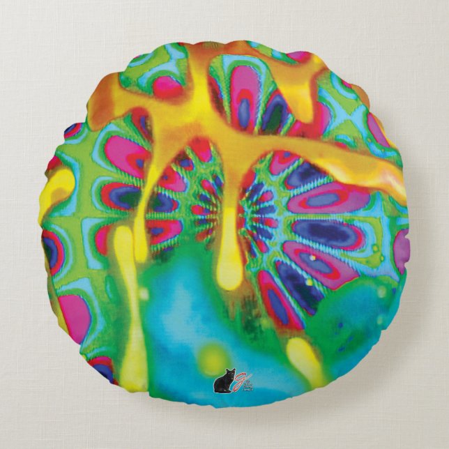 Radial Rapture Round Pillow (Front)