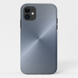 Radial Silver Metallic | Custom iPhone 11 Case