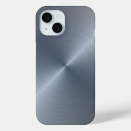 Radial Silver Metallic | Custom iPhone 15 Case