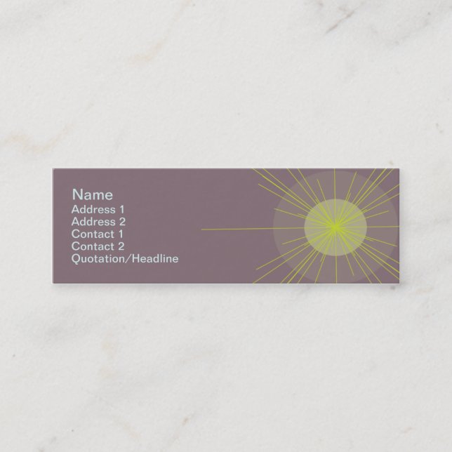 Radial - Skinny Mini Business Card (Front)