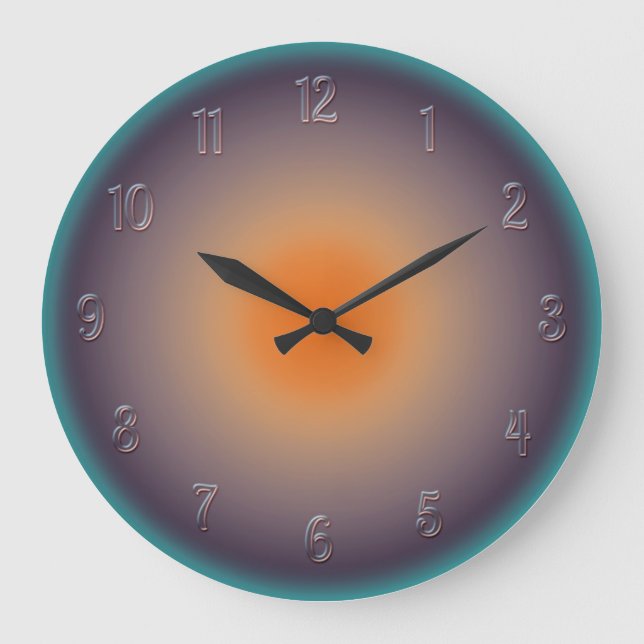 Radial Sunset with Illuminated Effect Wall Clock (Front)