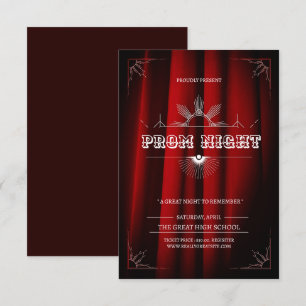 Radiance in Red: A Glamorous Night to Remember Invitation