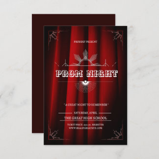 Radiance in Red: A Glamorous Night to Remember Invitation