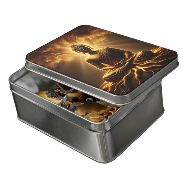 Radiance of enlightenment beneath the ancient tree jigsaw puzzle (Lid Open)