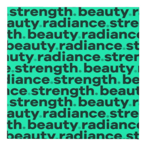 Radiance Strength and Beauty Canvas Print