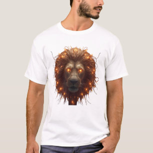 Radiant Abstract Red and Gold Burst Graphic T-Shir T-Shirt
