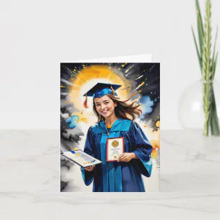 Radiant Achievements - The Ultimate Graduation Card