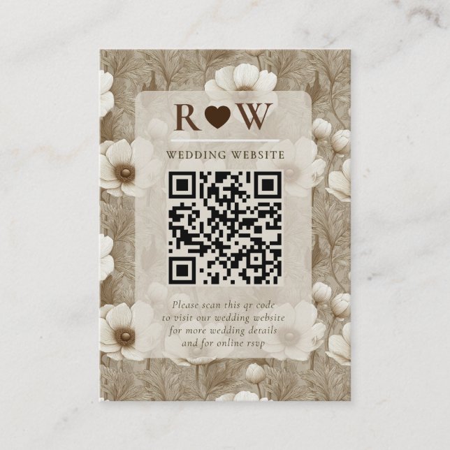 Radiant Anemones Accent Countryside Wedding Enclosure Card (Front)