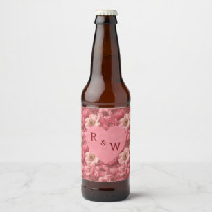 Radiant Anemones Fantasy Autumn Wedding Beer Bottle Label
