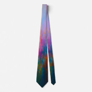 Radiant Ascent - Abstract Drips Neck Tie