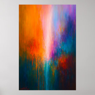 Radiant Ascent - Abstract Drips Poster