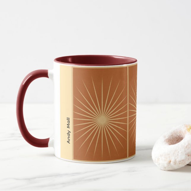 Radiant Aura Burst Mug – Customizable Gift (With Donut)