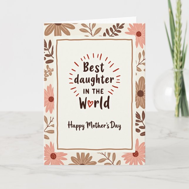 Radiant Best Daughter Card (Front)